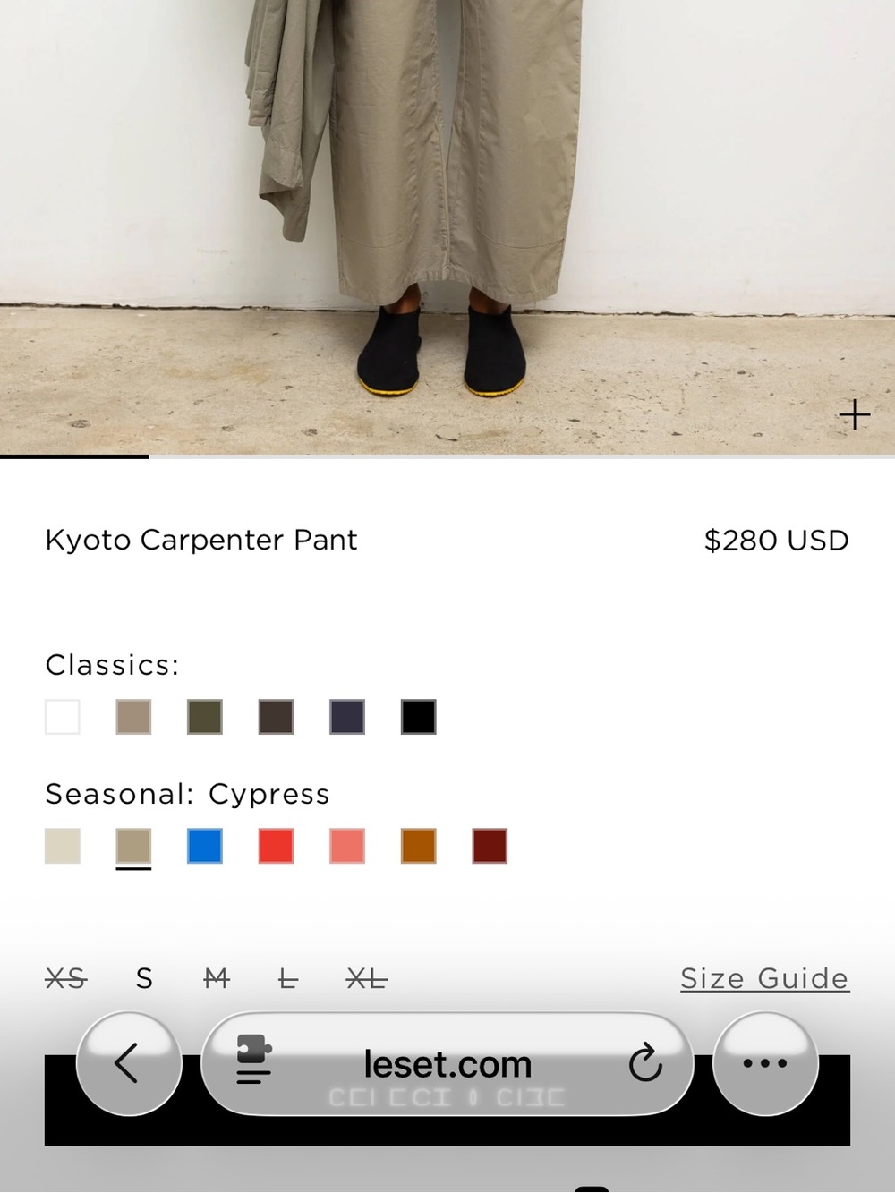 BNWT LESET Kyoto Carpenter Pant Cypress Large - Picture 3 of 5